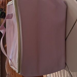 Elegant Light Lavender cosmetic bag Gold Accents. NWT. SuperSpacious!Very Confy!